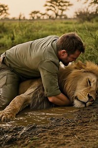 He pulled the drowning lion from the water… But its reaction on land stunned everyone watching. Full story below 👇👇 | The Happy Feed