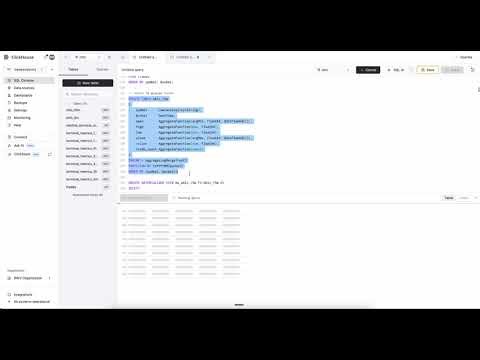 Implementing an OHLC (Open High Low Close) Chart With ClickHouse Cloud