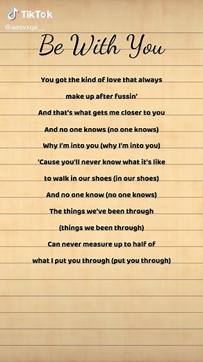 #bewithyou #song #lyrics