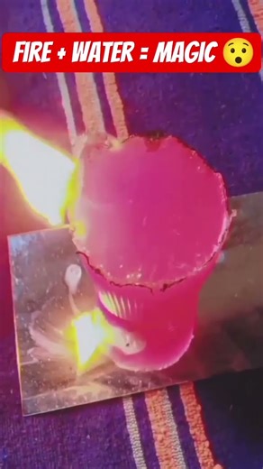 fire +water=magic 😲😯✨#science #viral