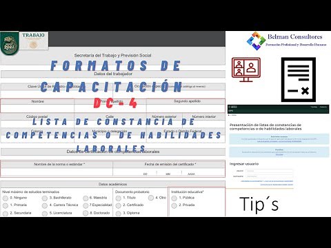 Formato STPS DC-4: Listado de Constancia de Habilidades Laborales