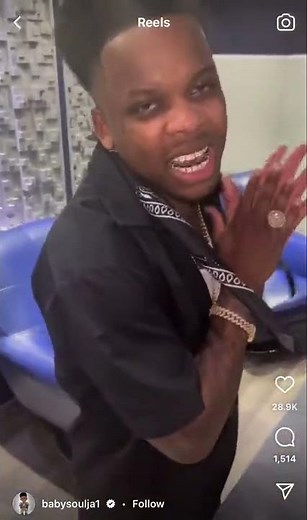 Baby Soulja in the studio for the first time since being released 🔥 or 🗑