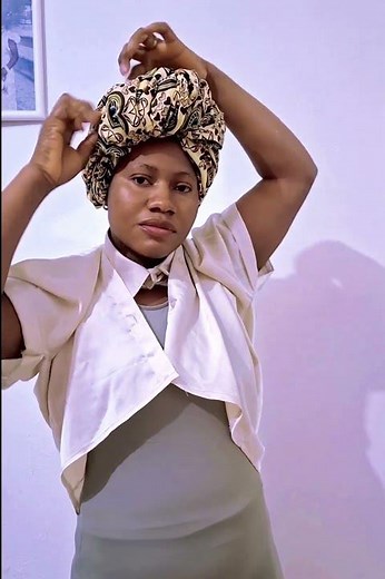 how to use African scarf as elegant headwrap style!#viral #fashion #everyonehighlightsfollowers