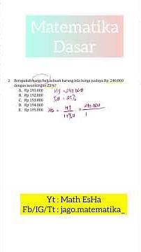 Calculating the purchase price if the selling price and profit percentage are known is a math sto...