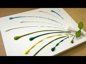 Painting White Birch Trees Easy / Acrylic Painting Techniques