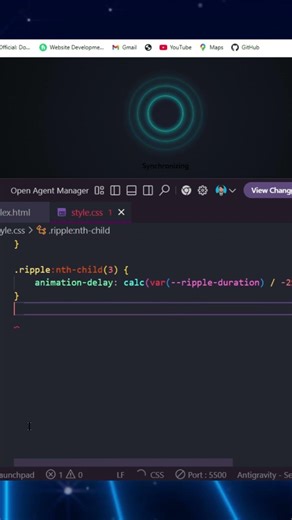 🔥Circular Ripple Loader using CSS 🎓🧑‍💻 #coding#animation #viral
