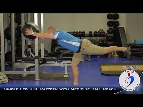 Single Leg RDL Pattern With Medicine Ball Reach