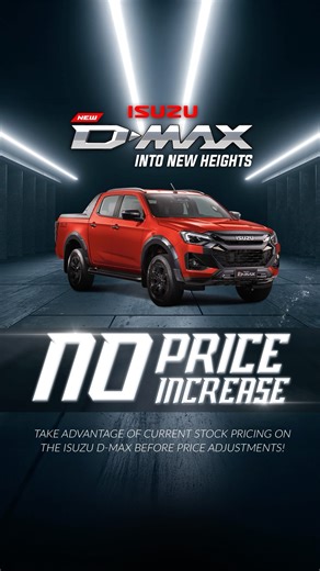 9.2K reactions · 416 shares | BIG POWER. SAME PRICE. Get your Isuzu D-MAX at current stock pricing, no price increase yet! | Isuzu Philippines | Facebook