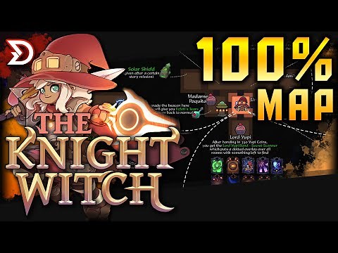 The Knight Witch | 100% Map — All Areas, Bosses, Secrets, Items & More! #metroidvania