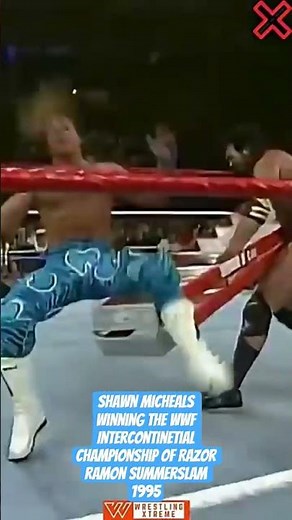 Shawn Micheals Wins the WWF Intercontinential Championship 1995 Summerslam Against Razor Raomn #wwf