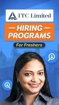 ITC Hiring Programs For FRESHERS | Earn Upto ₹1 Lakh ✅