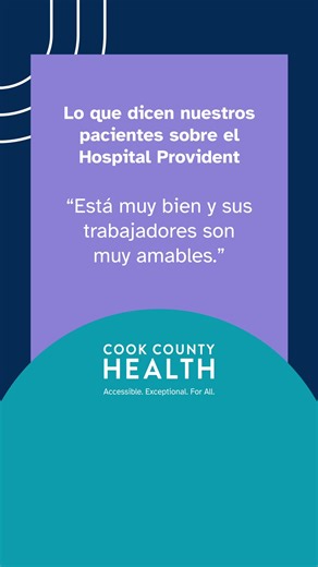 Tu salud comienza aquí en el Hospital Provident. Schedule an appointment. #CookCountyHealth #ProvidentHospital