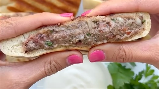 Arayes (meat-stuffed pitas) | Crispy, juicy, and flavor-packed