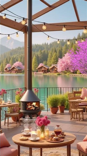 Calm April Spring Jazz & Outdoor Cafe Ambience 🌸 Relaxing Jazz Background Music for Studying, Work