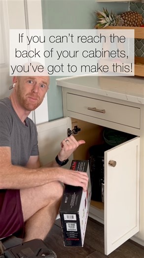 This is the biggest game changer in my kitchen! If you struggle with organizing your kitchen cabinets and can’t ever get out what you need, you have to build this! #woodwork #kitchencabinets #kitchenremodel #kitchenrenovation #homehacks | Self-Taught Woodworking