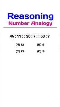 Analogy Reasoning Tricks | Reasoning Analogy | Number Analogy | Analogy Questions