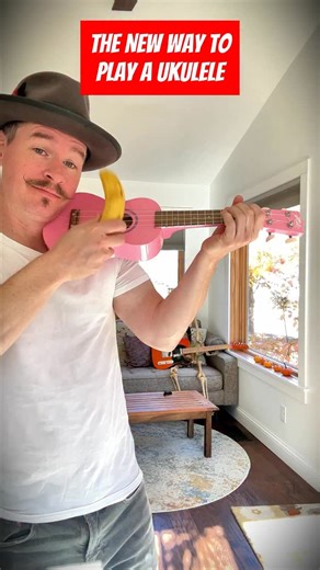 Kasey's Music Method on Instagram: "The new way to play a ukulele #ukulele #meme #music #joke #riptide"