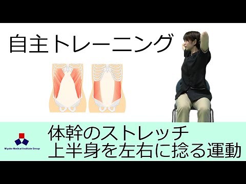 体幹のストレッチ（上半身を左右に捻る運動）