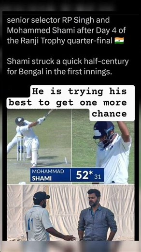 Shami trying his best with bat and ball to get another chance to play for india #shami #indvspak