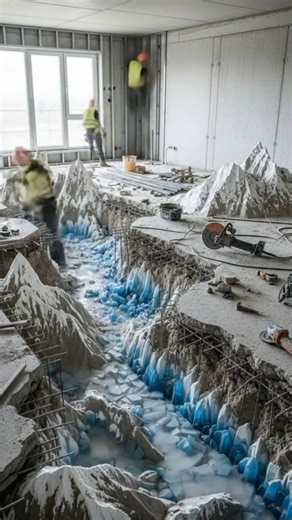 This floor mind-blowing with epoxy crystal stone | One Legends