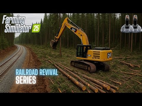 FS25 Massive Tree Removal for New Railroad — Watch Us Rebuild the Forest Road! Farming Simulator 25