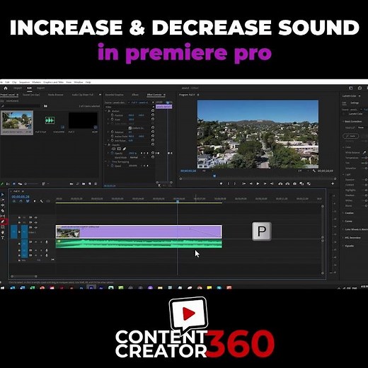 Premiere Pro Tip | How to Increase or Decrease Audio Volume