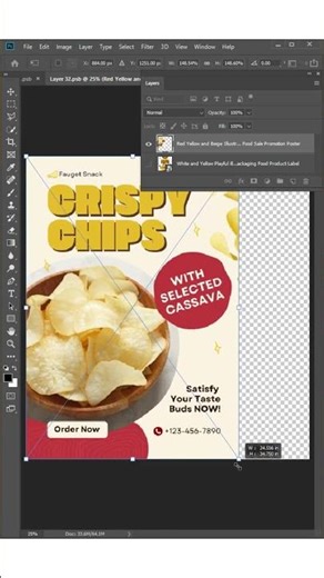 Free PSD Mockup for Snack Packaging