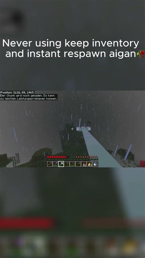 Never use keep inventory+instant respawn #shorts