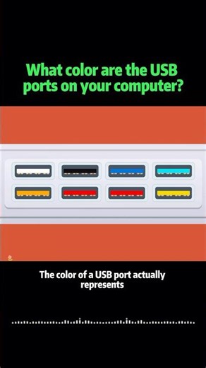 What color are the USB ports on your computer?#knowledge #shortvideo #usa🇺🇸