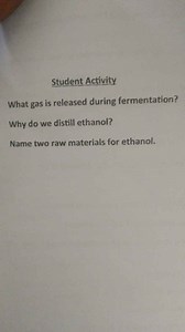 What gas is released during fermentation?Why do we distill et... | Filo