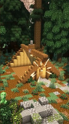 minecraft Easy GRASS HUT🏡#minecraft