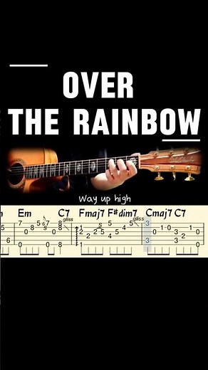 💖Over The Rainbow | Easy Tabs | Fingerstyle Guitar