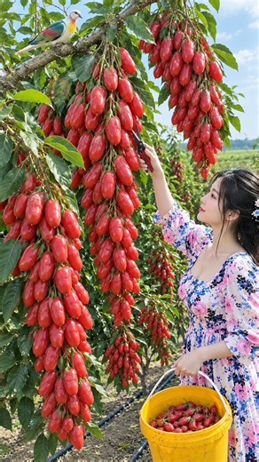 Beautiful nature with rural life –harvest fresh fruits 🍒🍇🍑 | Part 25 #fruit​ #shorts​ #yummy​