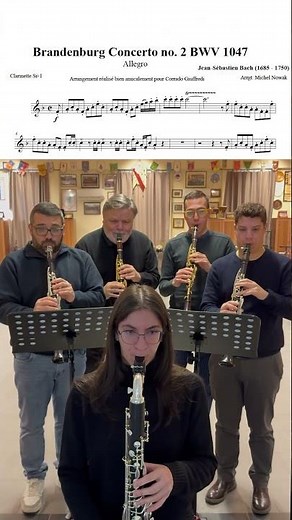 BACH/NOWAK Brandenburg Concerto No. 2 (excerpt) Corrado Giuffredi, clarinet #happynewyear