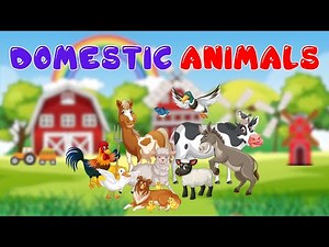 DOMESTIC ANIMALS | Learn Domestic Animals Sounds and Names For Children | Kids TV 2025