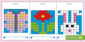 Spring Multiplication and Division Mosaic