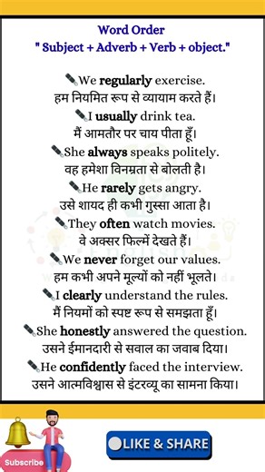 Word Order | English Grammar | Adverbs