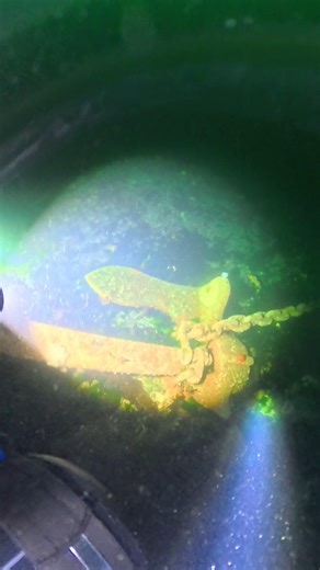 Ever wonder what an anchor looks like under water?