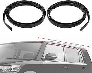 1 Pair Roof Molding Drip Weatherstrip Fit for Scion XB 2008-2015 Replace 75556-12171 (Left) 75555-12161 (Right), Car Roof Drip Side Finish Moulding, 2 Pcs