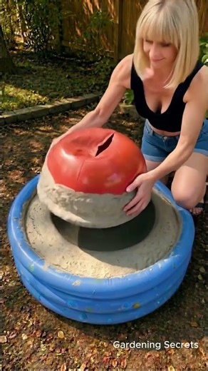 #diy Inflatable Pool + Cement = Backyard Masterpiece #cementart