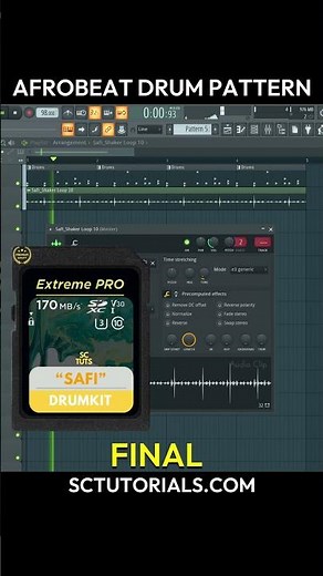 Afrobeat drum pattern tutorial #musicproducer#beatmaker