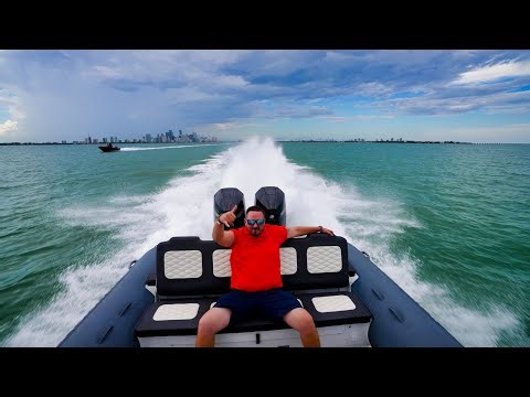 Explosive Acceleration ! Highfield and Orion Ribs Roar ! (SoFlo Boat Show Miami)