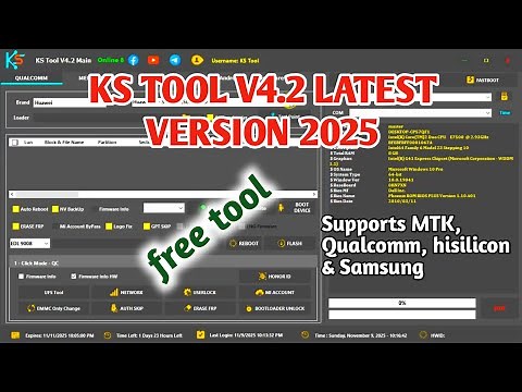 KS Tool V4.2 2025 | Qualcomm unlock tool | Samsung/oppo/vivo/Xiaomi/Huawei frp