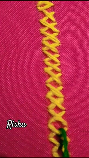 beautiful threads embroidery design tutorial for beginners 😍🪡 #handbroidery #threadart #needlework