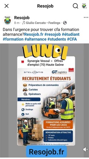 Moteur de recherche et de mise en ligne gratuit #resojob #emploi #formation #logement #transport