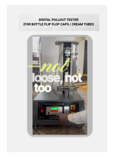Cap Pull Out Tester | Bottle Cap Pull Strength Testing Machine | Quality Control Equipment