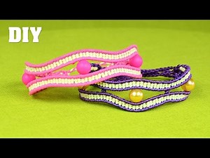 Macramé Wavy Eye Bracelet Tutorial | Macrame School