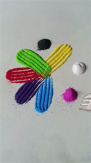 simple Rangoli, satisfying rangoli, Easy rangoli, asmr video #asmroli, Tricks and tips,ASMR#rangoli