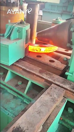 Radial-Axial Ring Rolling Machine #rings #ring #ringrolling #ringrollingmachine #reels #forging