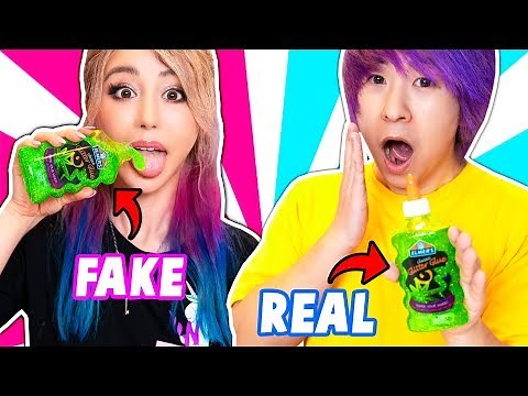 REAL SLIME VS FAKE SLIME CHALLENGE!